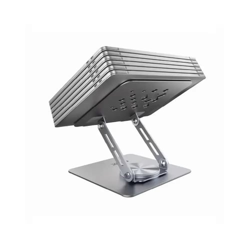 حامل لابتوب معدني قابل للتدوير 360 درجة تصميم مريح...