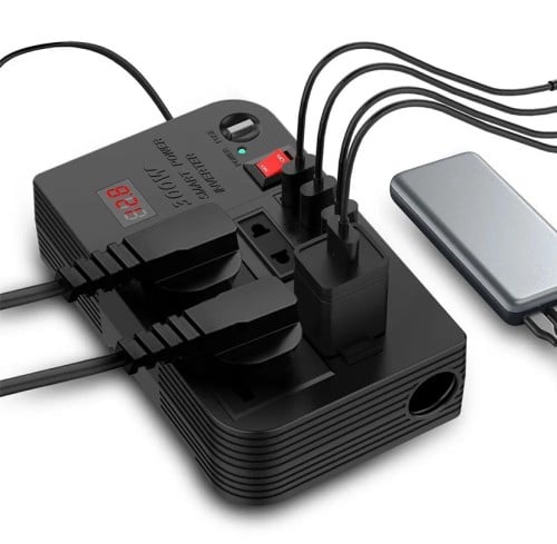 محول طاقة للسيارة 12 فولت الى 220 عاكس موجة جيبية...