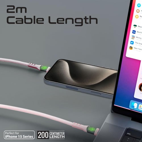 كيبل شحن USB-C تايب سي الى تايب سي بطول 2 متر فائق...
