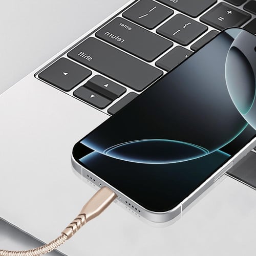 كيبل قماشي بقوة 100 واط شحن سريع ونقل بيانات