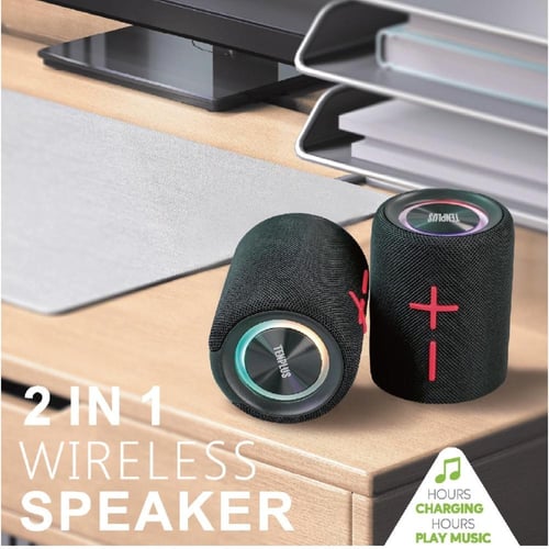 مكبر صوت اللاسلكي 2 في 1 صوت ستيريو محيطي وبطارية...