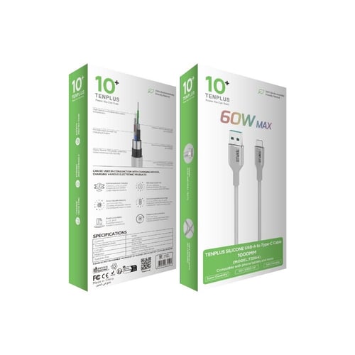 كيبل شحن تايب سي بطول 1 متر ومقاوم للقطع