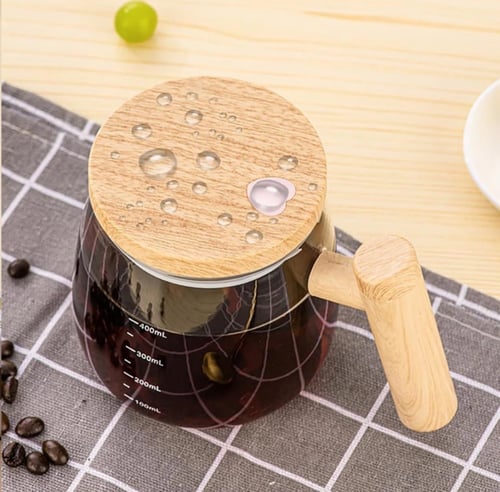 كوب زجاجي أنيق ذاتي التحريك بسعة 400 مل