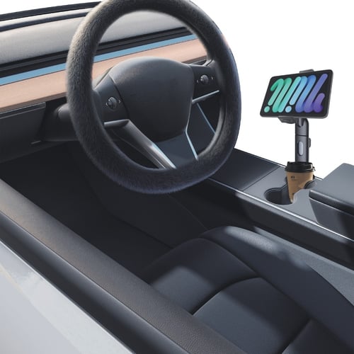 حامل جوال مغناطيسي لمرآة السيارة مع ذراع قابلة للت...