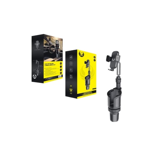 حامل السيارة المبتكر 2 في 1 للهاتف والأكواب ثبات م...