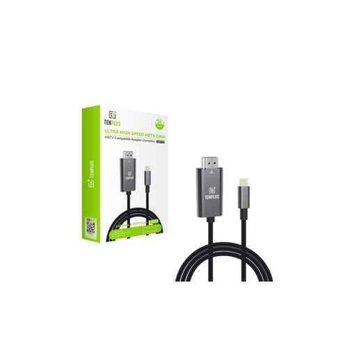 كيبل عرض الشاشة فائق السرعة للآيفون والآيباد - 2 م...