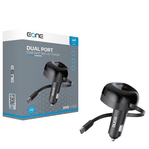 شاحن سيارة بقوة 81 واط شحن ذكي بمنفذين