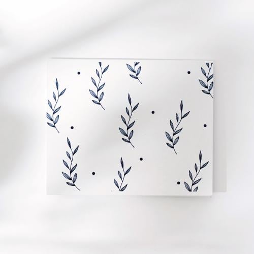 كرت اهداء بأغصان ناعمة