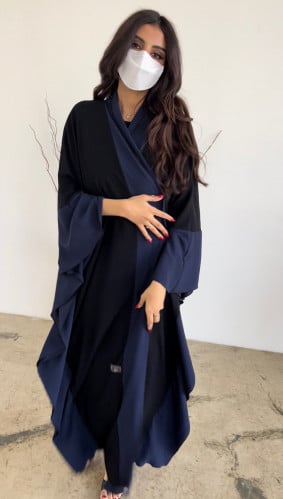 عباية البشت الاطراف لون كحلي