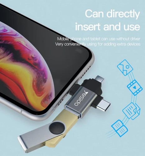 محول نقل البيانات 3 في 1 يو اس بي الى منفذ ايفون ل...