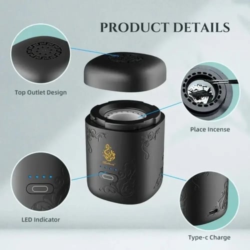 مبخرة الكترونية انيقة بحجم صغير - متعددة الألوان