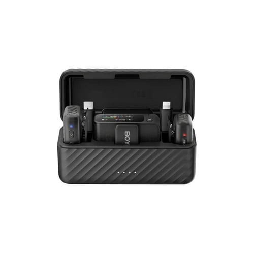 بويا - طقم مايكروفون لاسلكي بمرسلين 2 ومدى 300 متر...