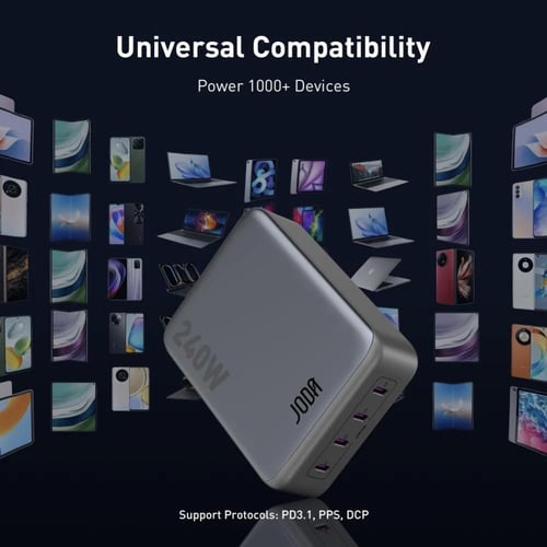 منصة شحن JODA PEAK بقوة 240 واط اربع منافذ تايب سي