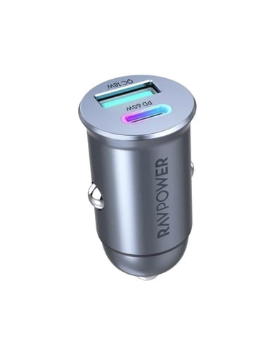 شاحن سيارة راف بور ميني بقوة 65 واط بمنفذ تايب سي...