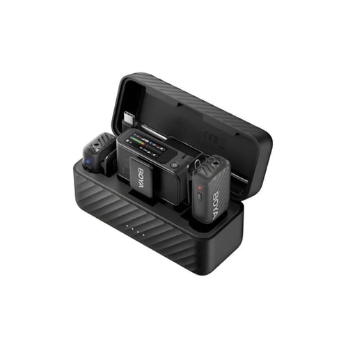 بويا - طقم مايكروفون لاسلكي بمرسلين 2 ومدى 300 متر...