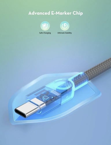 سلك راف باور تايب سي الى تايب سي مغناطيسي نايلون ب...