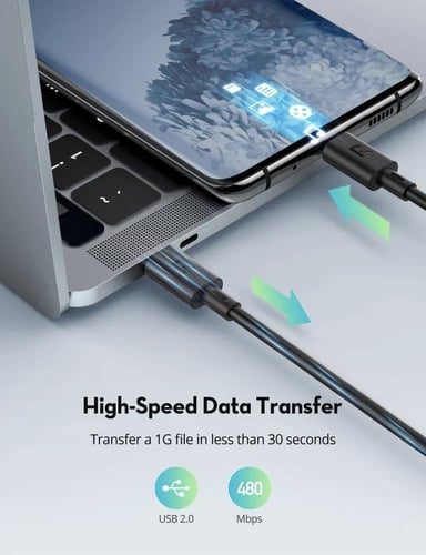 2 كيبل راف باور تايب سي الى تايب سي 1 متر + 2 متر...