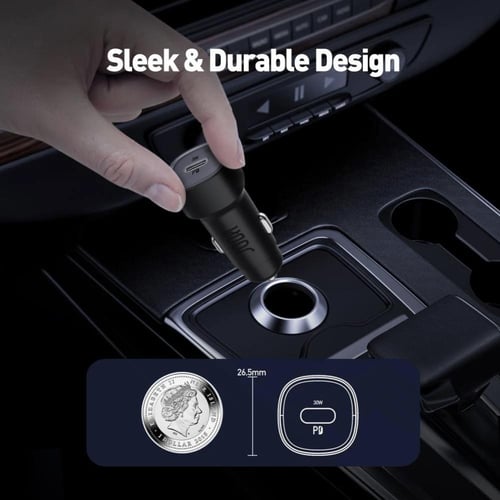 شاحن سيارة JODA بقوة 30 واط بمنفذ تايب سي - اسود