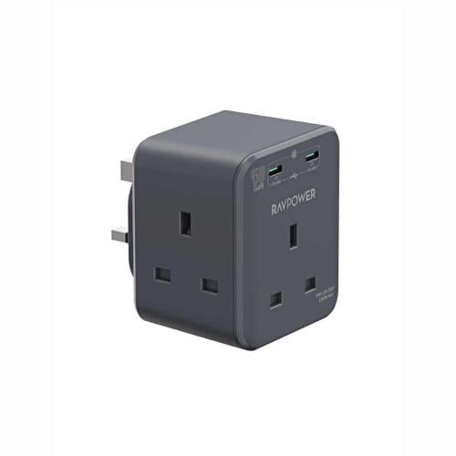 شاحن جداري راف باور بقوة 45 واط بثلاث منافذ طاقة -...