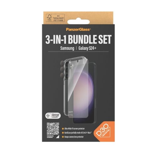 حزمة حماية بانزر جلاس 3 في 1 لهاتف سامسونج جالاكسي...