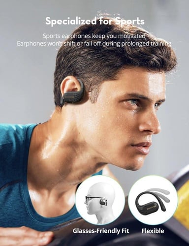 سماعة اذن راف باور لاسلكية - اسود