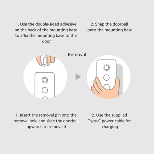 جرس باب شاومي الترا كلير بدقة 2K وبسعة 5200 مللي أ...