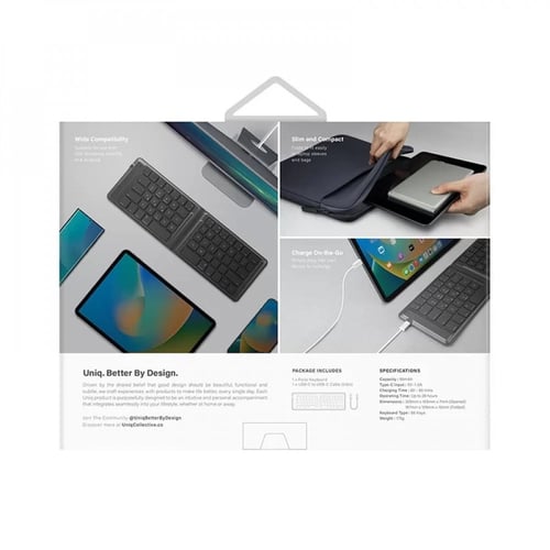 يونيك فوريو لوحة مفاتيح بلوتوث قابلة للطي عربي - ا...