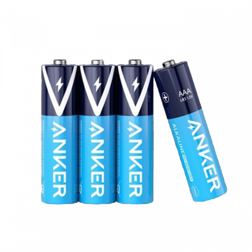 بطاريات قلوية انكر مقاس AAA من 4 قطع - أسود