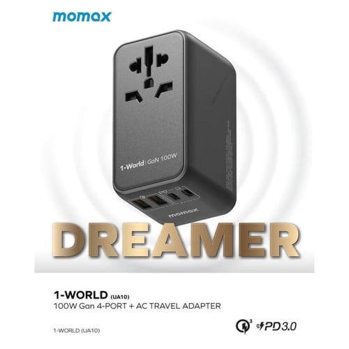 شاحن وفيش سفر موماكس بتقنية الشحن السريع GaN PD بـ...