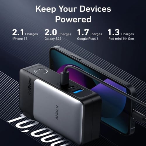 شاحن جداري انكر جان برايم 2 في 1 بطارية 10000 امبي...