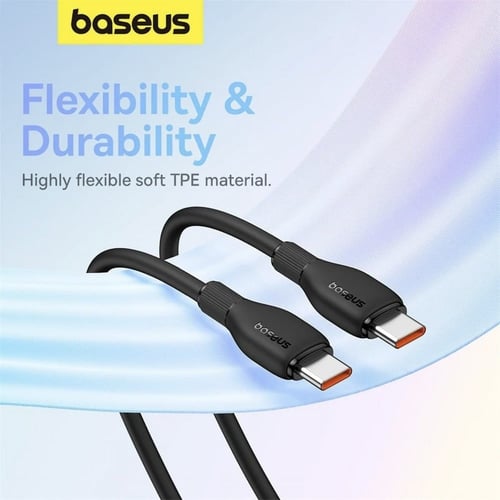 بيسوس كيبل شحن تايب سي تو تايب سي 1.2م 100 واط اسو...