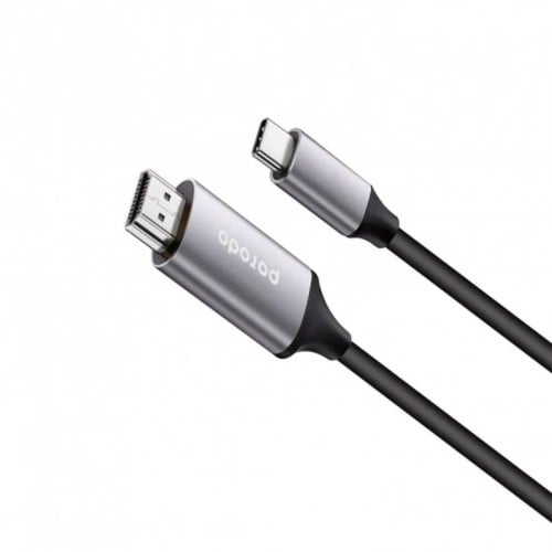 بورودو - وصلة HDMI الي تايب سي بطول 2 متر بدقة 4K