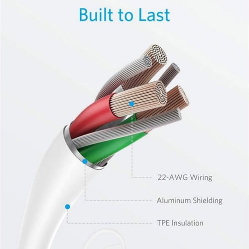 سلك شاحن انكر باورلاين الاصدار الثاني من USB الى ا...