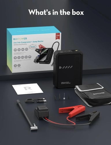 مشغل بطارية السياره راف بور بقوة 8000 ملي امبير +...