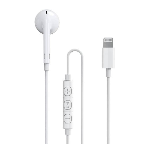 راف باور - سماعة سلك ابل معتمدة من ابل - ابيض