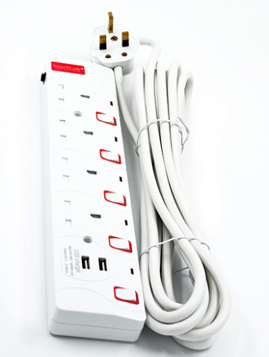 توصيلة كهرباء سمارت لينك 4 منافذ