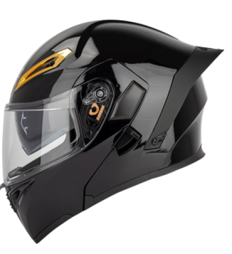 خوذة سومان SM955-S | اسود لماع