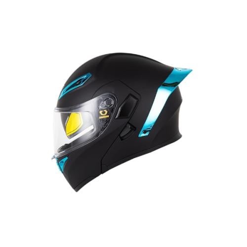 خوذة سومان SM955-S | اسود مطفي ازرق