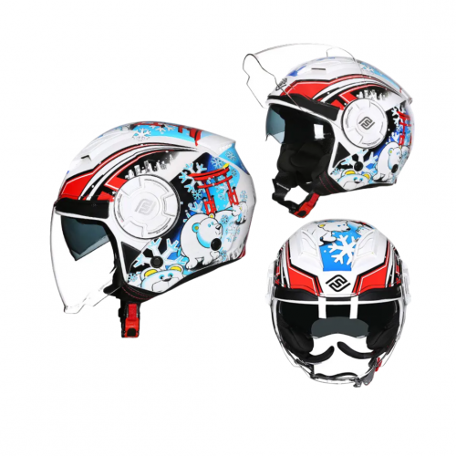 خوذه فاسيد نص FS-729 احمر