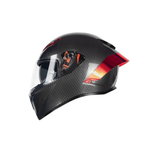 LVCool Full Face Helmet | Black Red