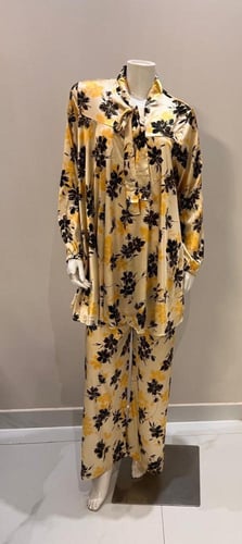 بجامة حرير - تصميم كويتي