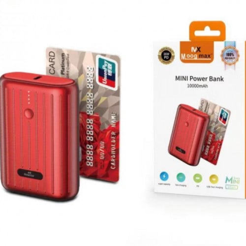موج ماكس اصغر باور بانك بقوة 10000mAh  -احمر