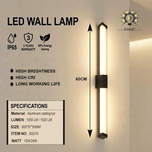 LED wall application 15W outdoor LED Wall Lamp – water resistant IP65