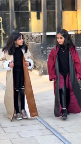 فروة شتوية فاخرة بتصميم أنيق للبنات والأولاد