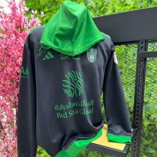 بلوفر شتوي الاهلي السعودي الجديد الأسود والاخضر