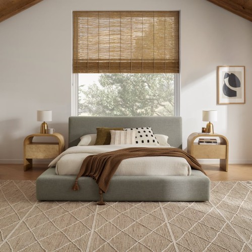 سرير - رمادي