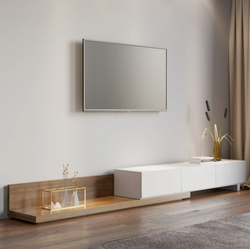 طاولة تلفاز مصنوعة من الخشب الصلب وبأدراج محكمة ضد...