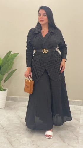 بدله قطعتين ( جاكيت ، بنطلون مكسر ) كريب