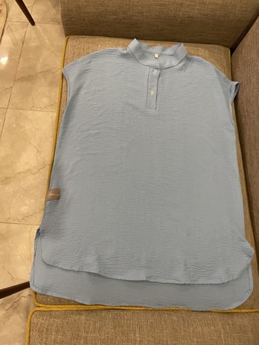 بدله لينن بيبي بلو قطعتين