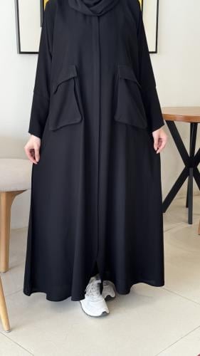 عباية جيوب والاكمام سحاب